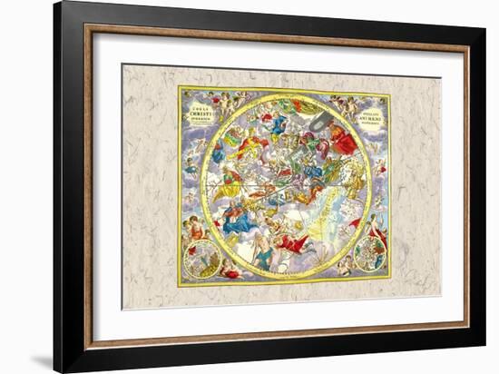 Celestial Sky Chart-Andreas Cellarius-Framed Art Print