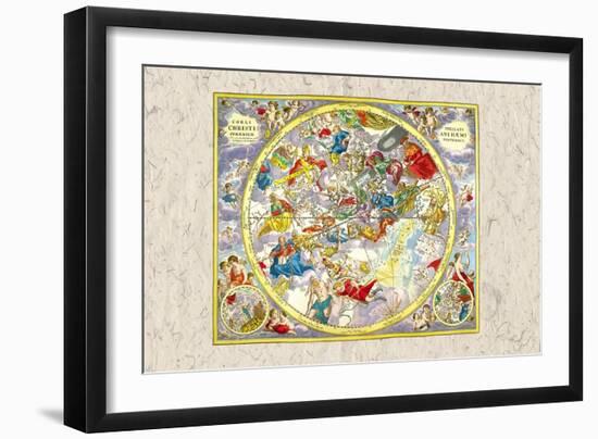 Celestial Sky Chart-Andreas Cellarius-Framed Art Print