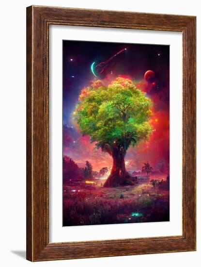 Celestial Tree of Life-null-Framed Art Print