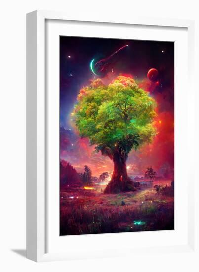 Celestial Tree of Life-null-Framed Art Print