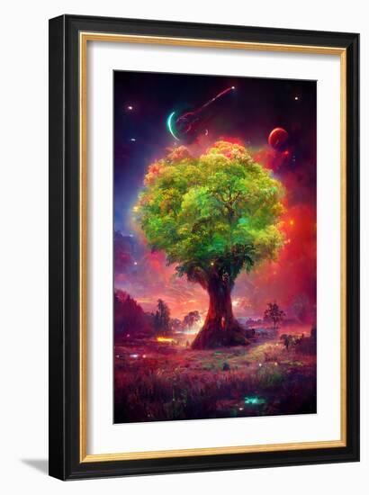 Celestial Tree of Life-null-Framed Art Print