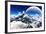 Celestial View of Snow Capped Mountains and an Alien Planet.-Digital Storm-Framed Art Print