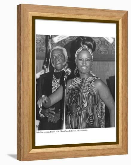 Celia Cruz on Stage, 15 July 1976-American Photographer-Framed Premier Image Canvas