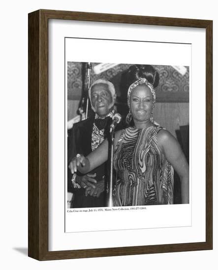 Celia Cruz on Stage, 15 July 1976-American Photographer-Framed Giclee Print