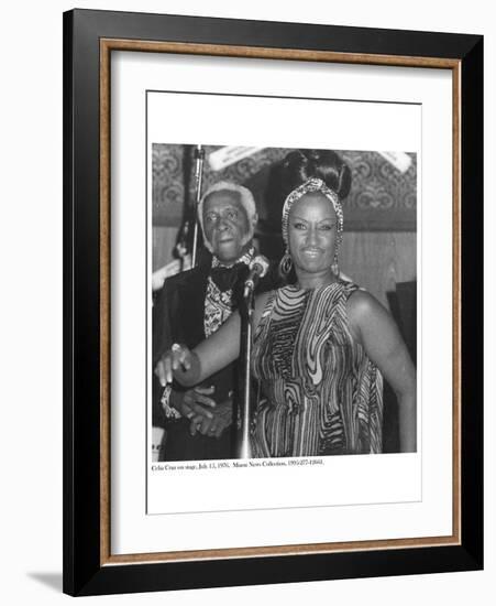 Celia Cruz on Stage, 15 July 1976-American Photographer-Framed Giclee Print