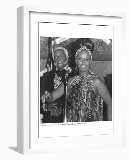 Celia Cruz on Stage, 15 July 1976-American Photographer-Framed Giclee Print
