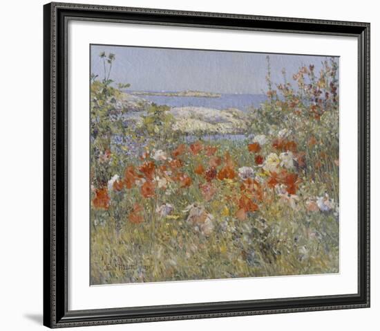 Celia Thaxter’s Garden, Isles of Shoals, Maine, 1890-Childe Hassam-Framed Art Print