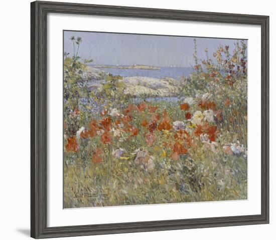 Celia Thaxter’s Garden, Isles of Shoals, Maine, 1890-Childe Hassam-Framed Art Print