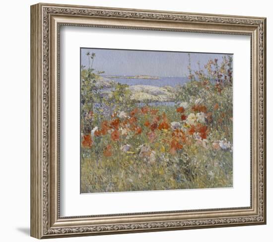 Celia Thaxter’s Garden, Isles of Shoals, Maine, 1890-Childe Hassam-Framed Art Print