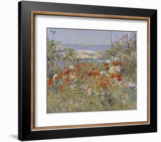 Celia Thaxter’s Garden, Isles of Shoals, Maine, 1890-Childe Hassam-Framed Art Print