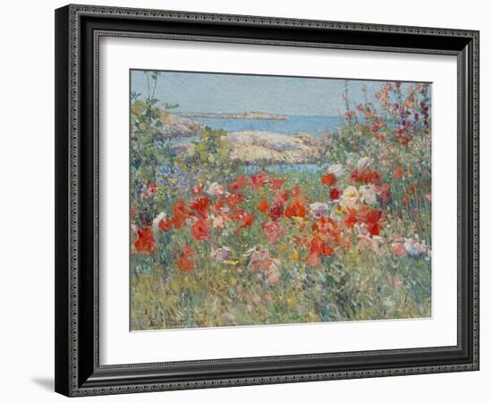 Celia Thaxter's Garden, Isles of Shoals, Maine, 1890-Childe Hassam-Framed Giclee Print