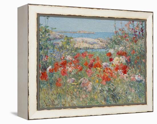 Celia Thaxter's Garden, Isles of Shoals, Maine, 1890-Childe Hassam-Framed Premier Image Canvas