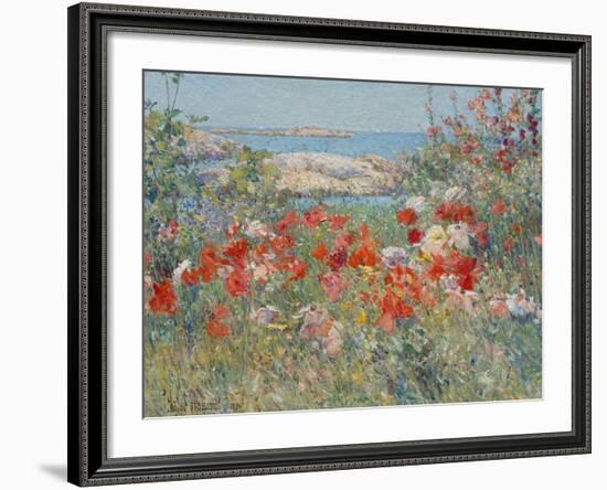 Celia Thaxter's Garden, Isles of Shoals, Maine, 1890-Childe Hassam-Framed Giclee Print