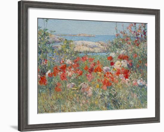 Celia Thaxter's Garden, Isles of Shoals, Maine, 1890-Childe Hassam-Framed Giclee Print