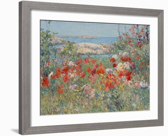 Celia Thaxter's Garden, Isles of Shoals, Maine, 1890-Childe Hassam-Framed Giclee Print