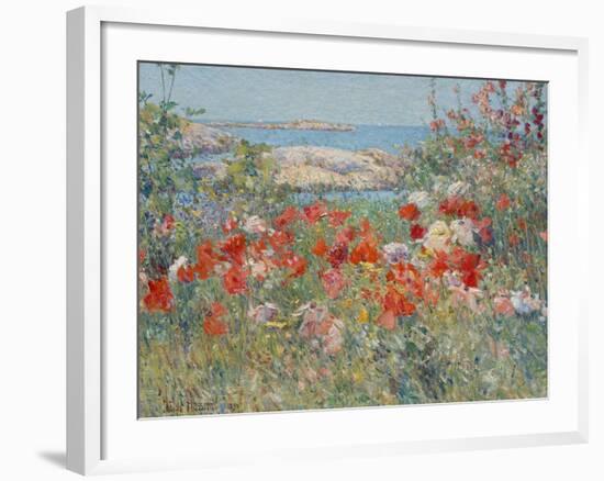 Celia Thaxter's Garden, Isles of Shoals, Maine, 1890-Childe Hassam-Framed Giclee Print