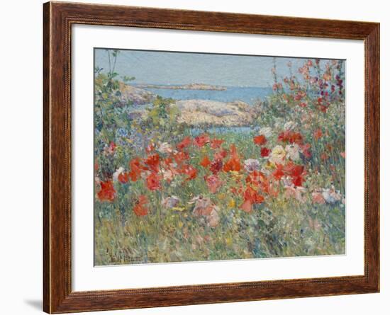 Celia Thaxter's Garden, Isles of Shoals, Maine, 1890-Childe Hassam-Framed Giclee Print