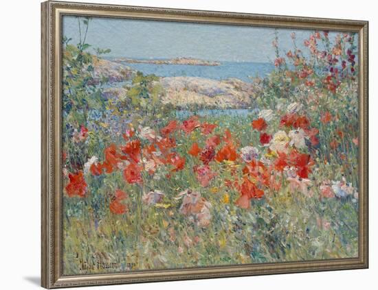 Celia Thaxter's Garden, Isles of Shoals, Maine, 1890-Childe Hassam-Framed Giclee Print