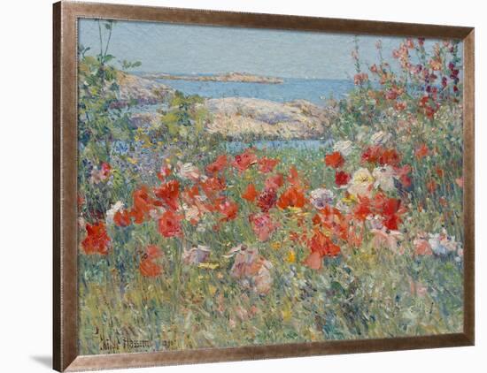 Celia Thaxter's Garden, Isles of Shoals, Maine, 1890-Childe Hassam-Framed Giclee Print