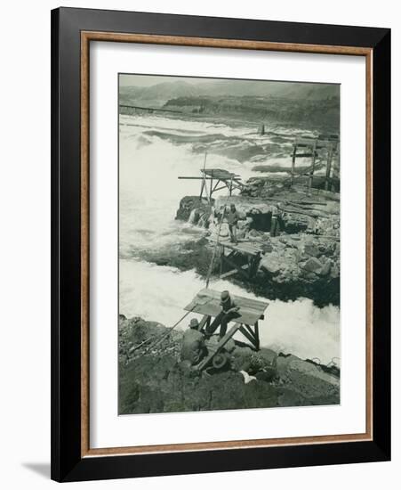 Celilo Falls, Circa 1930-null-Framed Giclee Print