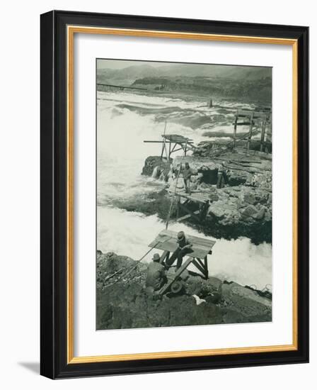 Celilo Falls, Circa 1930-null-Framed Giclee Print