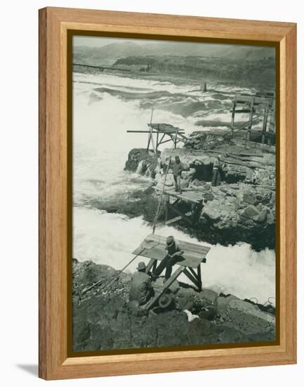 Celilo Falls, Circa 1930-null-Framed Premier Image Canvas