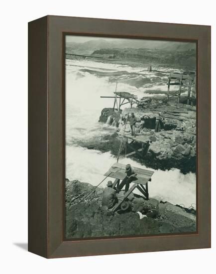 Celilo Falls, Circa 1930-null-Framed Premier Image Canvas