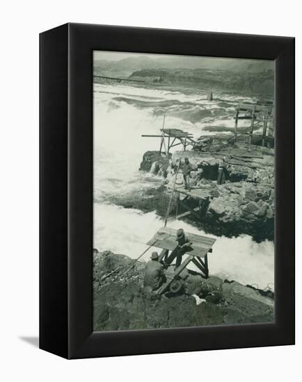 Celilo Falls, Circa 1930-null-Framed Premier Image Canvas