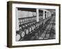 Cellar of Maturing Wines as Wine Maker Tests with Pipette-Carlo Bavagnoli-Framed Photographic Print