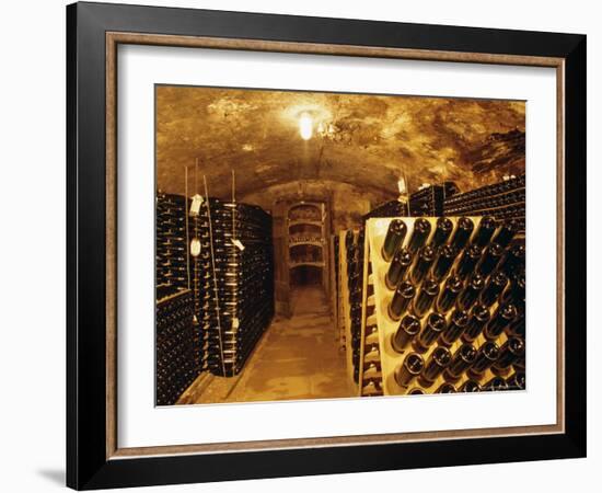 Cellar, Wine Production, Saarburg, Saar-Valley, Germany-Hans Peter Merten-Framed Photographic Print