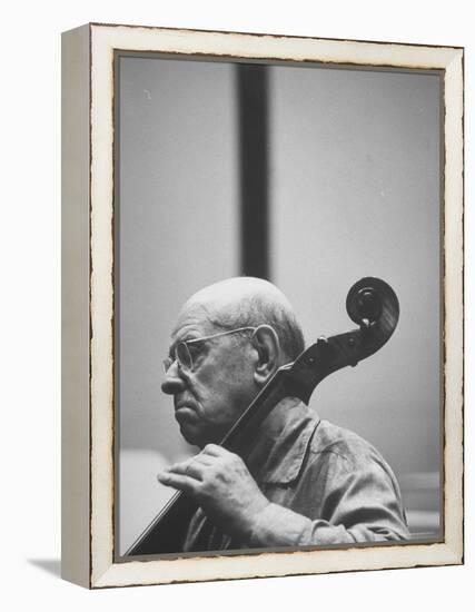 Cellist Pablo Casals-Gjon Mili-Framed Premier Image Canvas