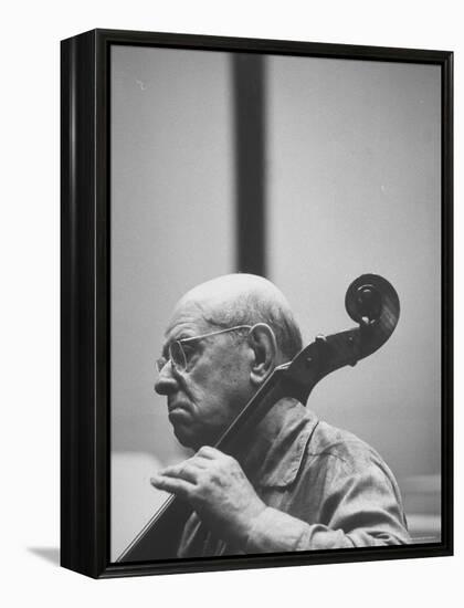 Cellist Pablo Casals-Gjon Mili-Framed Premier Image Canvas