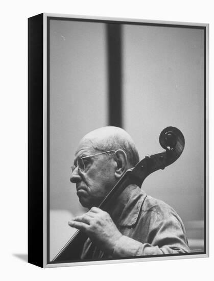 Cellist Pablo Casals-Gjon Mili-Framed Premier Image Canvas