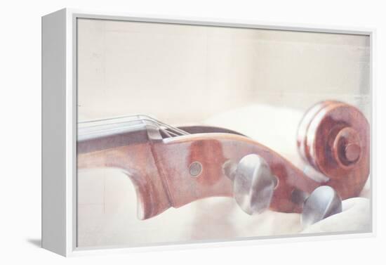 Cello Neck Close Up-Myan Soffia-Framed Premier Image Canvas