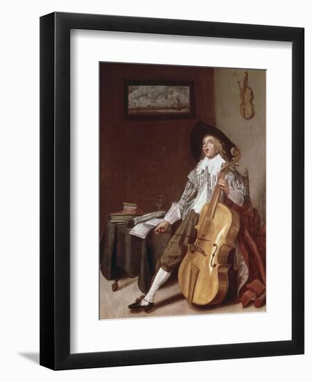 Cello Player-Dirck Hals-Framed Giclee Print