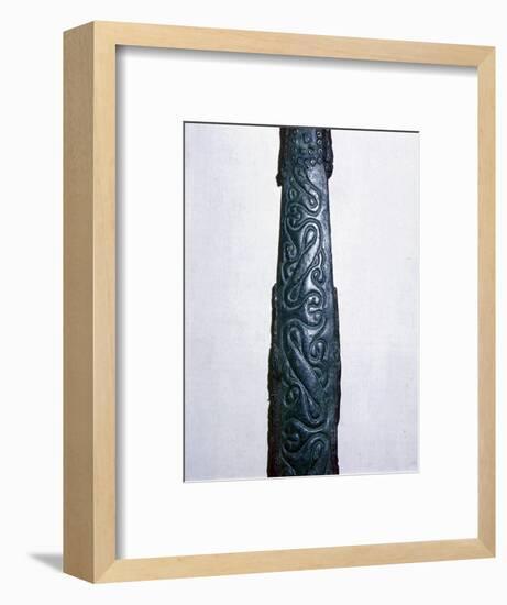 Celtic bronze & iron sword scabbard, North Italy, late 4th century BC. Artist: Unknown-Unknown-Framed Giclee Print