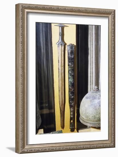 Celtic Bronze Sword and Scabbard (Sheath), France, 8th century BC-Unknown-Framed Giclee Print