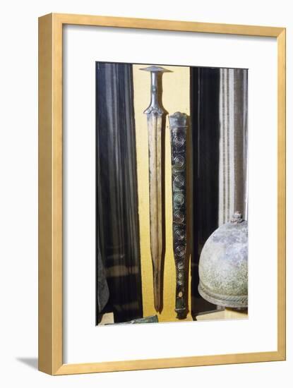 Celtic Bronze Sword and Scabbard (Sheath), France, 8th century BC-Unknown-Framed Giclee Print