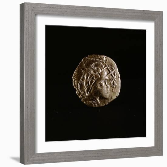 Celtic coin, Armorica, France, first half of the 1st century BC-Werner Forman-Framed Giclee Print