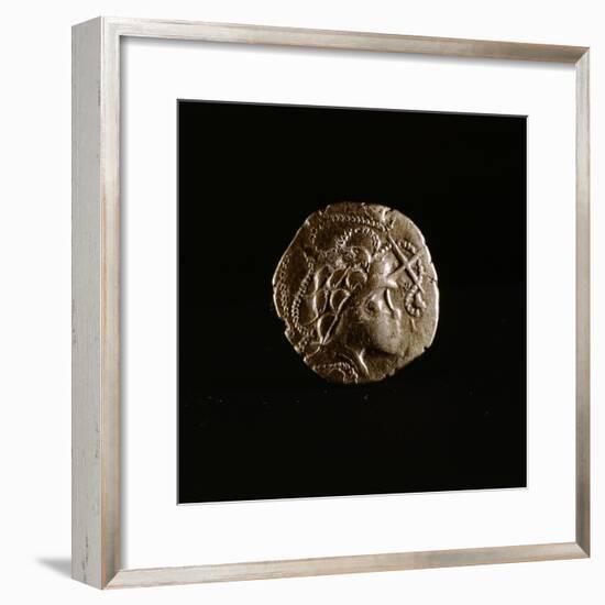 Celtic coin, Armorica, France, first half of the 1st century BC-Werner Forman-Framed Giclee Print