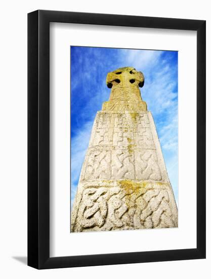 Celtic Cross, Carew Castle, Pembrokeshire, Wales, United Kingdom, Europe-Billy Stock-Framed Photographic Print