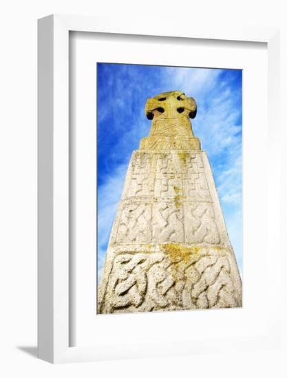 Celtic Cross, Carew Castle, Pembrokeshire, Wales, United Kingdom, Europe-Billy Stock-Framed Photographic Print