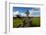 Celtic Cross Overlooking the Green Fields, Athenry, County Galway, Ireland-null-Framed Photographic Print