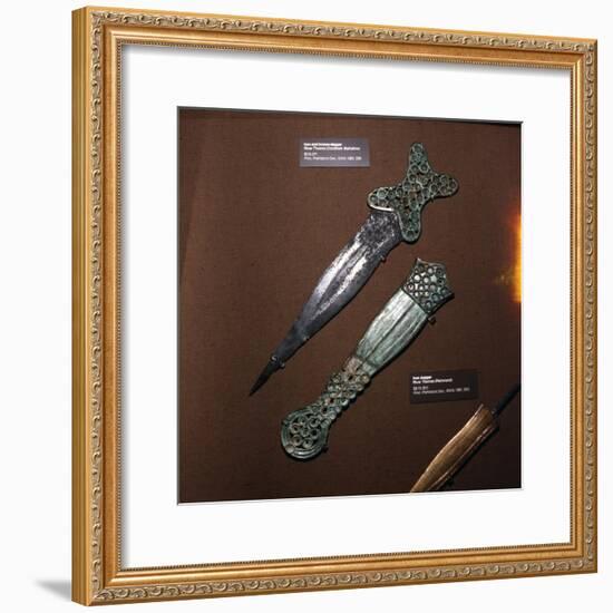 Celtic Dagger and Sheath in Iron and Bronze, c600BC-c550BC-Unknown-Framed Giclee Print