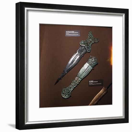 Celtic Dagger and Sheath in Iron and Bronze, c600BC-c550BC-Unknown-Framed Giclee Print