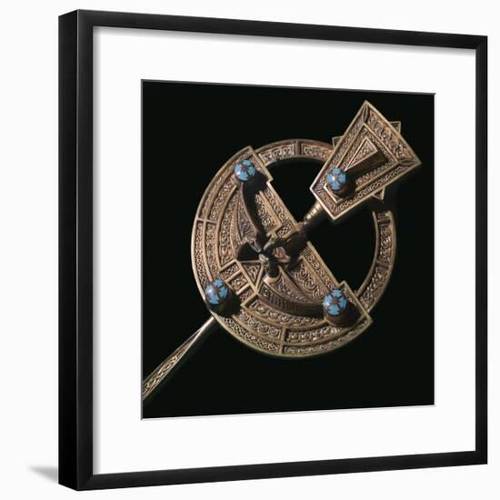 Celtic gilt-silver brooch, 8th century. Artist: Unknown-Unknown-Framed Giclee Print