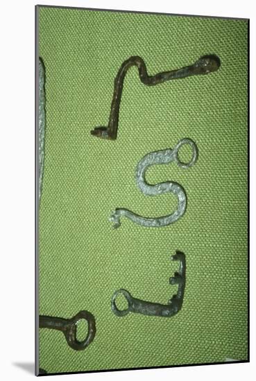 Celtic Iron Keys from Manching Oppidum, Germany, 1st century BC-Unknown-Mounted Giclee Print