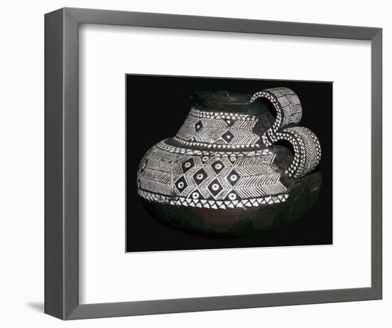 Celtic jug with double handles and volute decorations, 8th century BC. Artist: Unknown-Unknown-Framed Giclee Print