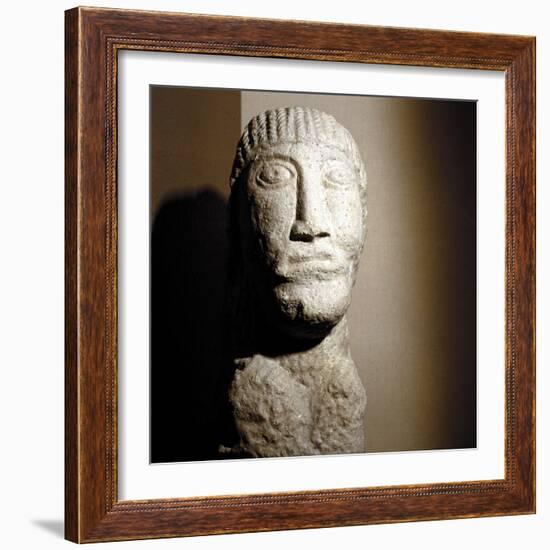 Celtic stone head, Salzburg, Austria, 1st century BC - 1st century. Artist: Unknown-Unknown-Framed Giclee Print