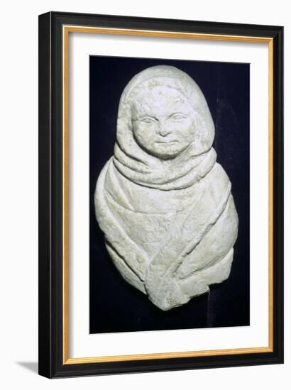 Celtic Stone Votive Figure of a Child. Artist: Unknown-Unknown-Framed Giclee Print